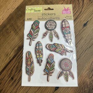 Crafters Square Paper Crafts Stickers Scrapbooking 8 Pc Native American Tribal
